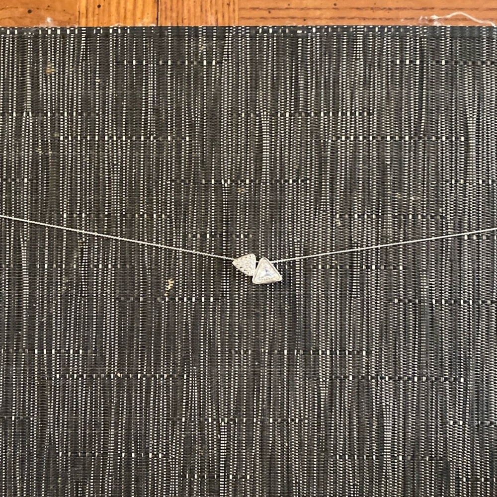 Silver and “glass “ beaded necklace with matching earrings